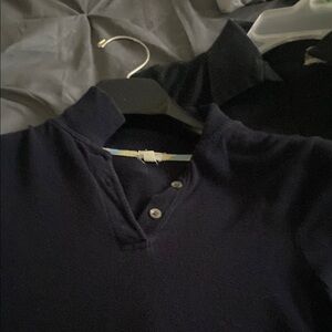 J. Crew Blue Short Sleeve Button Down Polo
